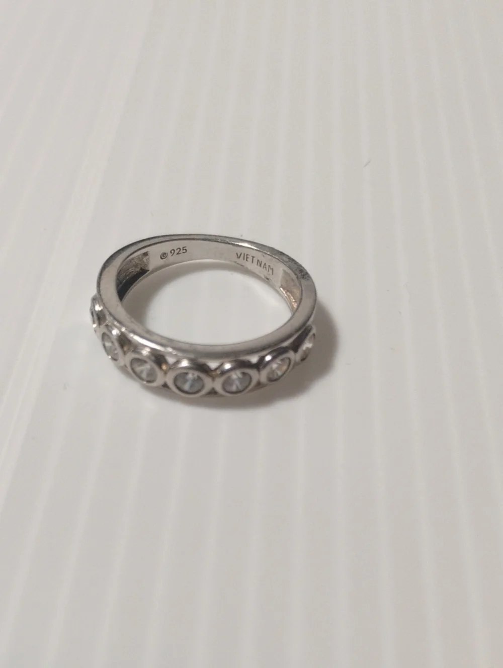 925 sterling silver bling ring size 7 - Picture 4 of 6